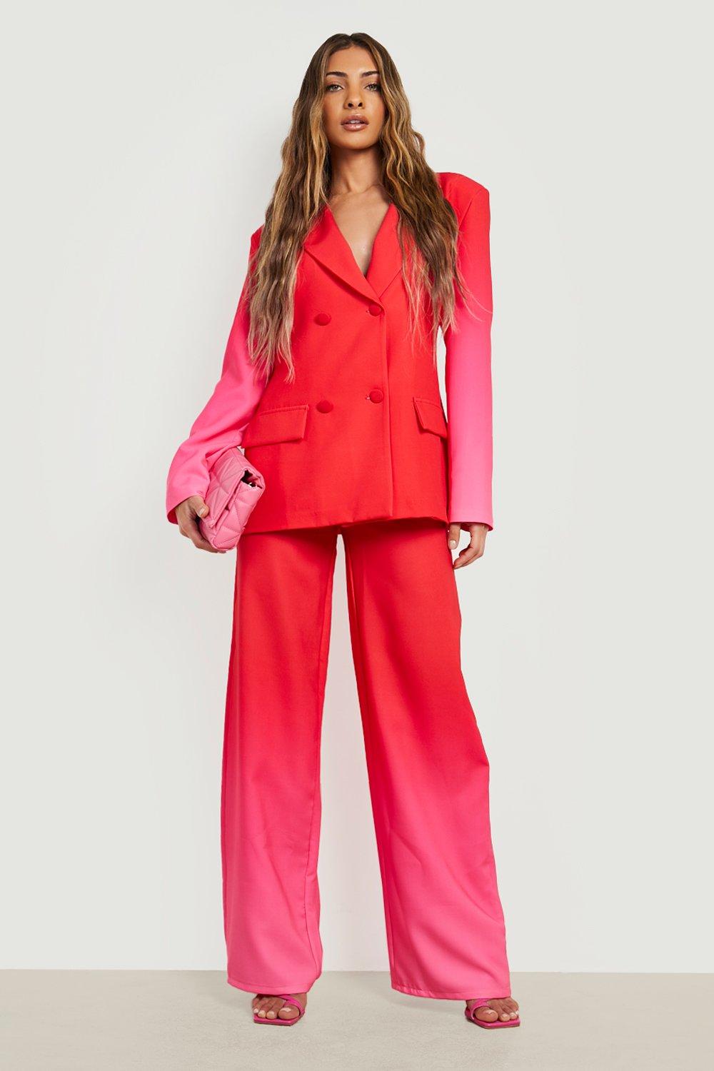 Ombre Wide Leg Dress Pants